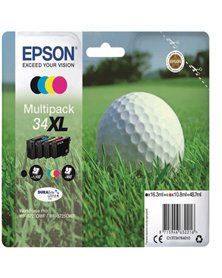 CONF. 4 CARTUCCE INK MULTIPACK 1 PER COLORE 34XL PALLINA DA GOLF