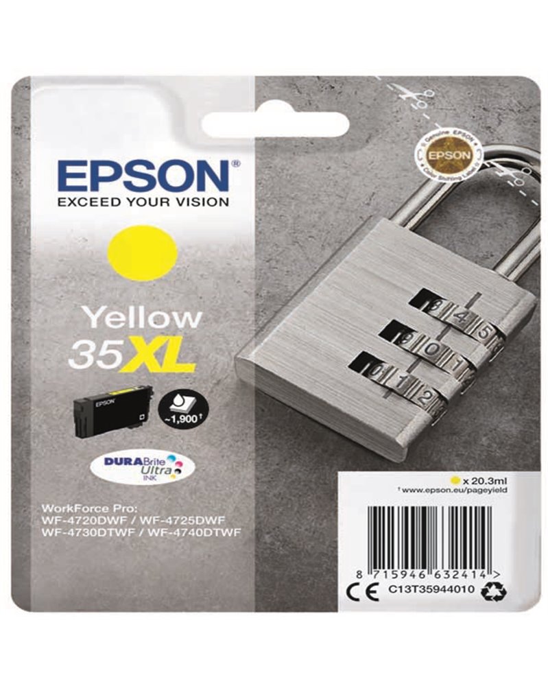 CARTUCCIA INCHIOSTRO GIALLO SERIE 35XL LUCCHETTO T3594