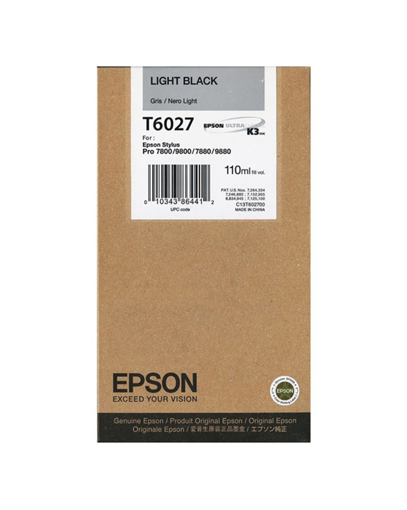 TANICA INCHIOSTRO A PIGMENTI NERO LIGHT EPSON ULTRA-CHROME K3 110ML