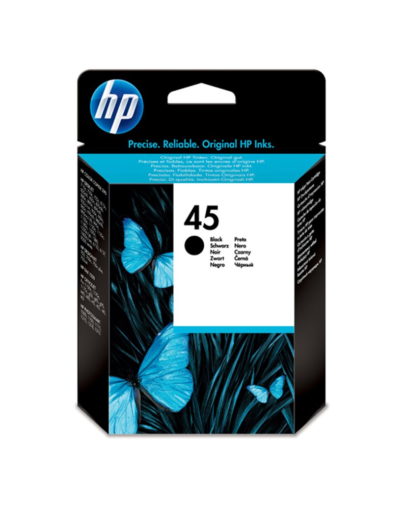 CARTUCCIA A GETTO D'INCHIOSTRO HP N.45 NERO 42ML