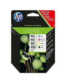 COMBO PACK 4 CARTUCCE INK OFFICEJET HP 950XL NERO 951XL CIANO MAG GIALLO