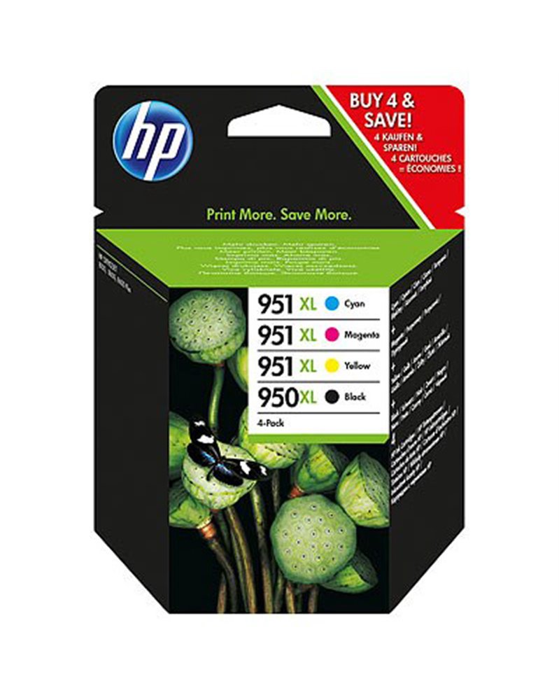 COMBO PACK 4 CARTUCCE INK OFFICEJET HP 950XL NERO 951XL CIANO MAG GIALLO