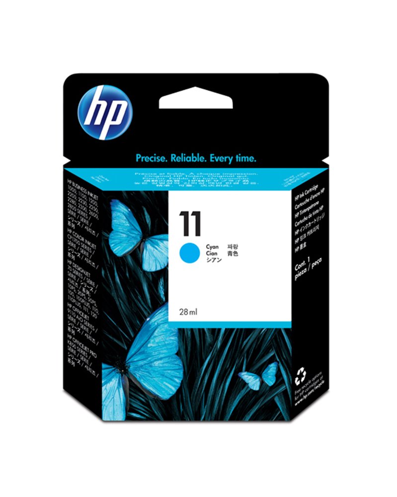 CARTUCCIA A GETTO D'INCHIOSTRO HP N.11 CIANO 28ML