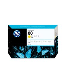 CARTUCCIA A GETTO D'INCHIOSTRO HP N.80 GIALLO 350ML