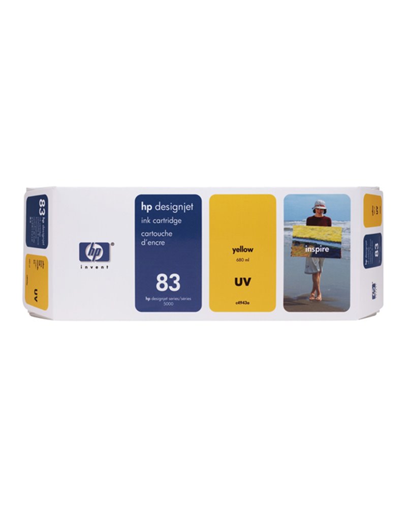 CARTUCCIA A GETTO D'INCHIOSTRO UV HP N.83 GIALLO 680ML CARTUCCIA A GETTO D'INCHIOSTRO UV HP N.83 GIALLO 680ML