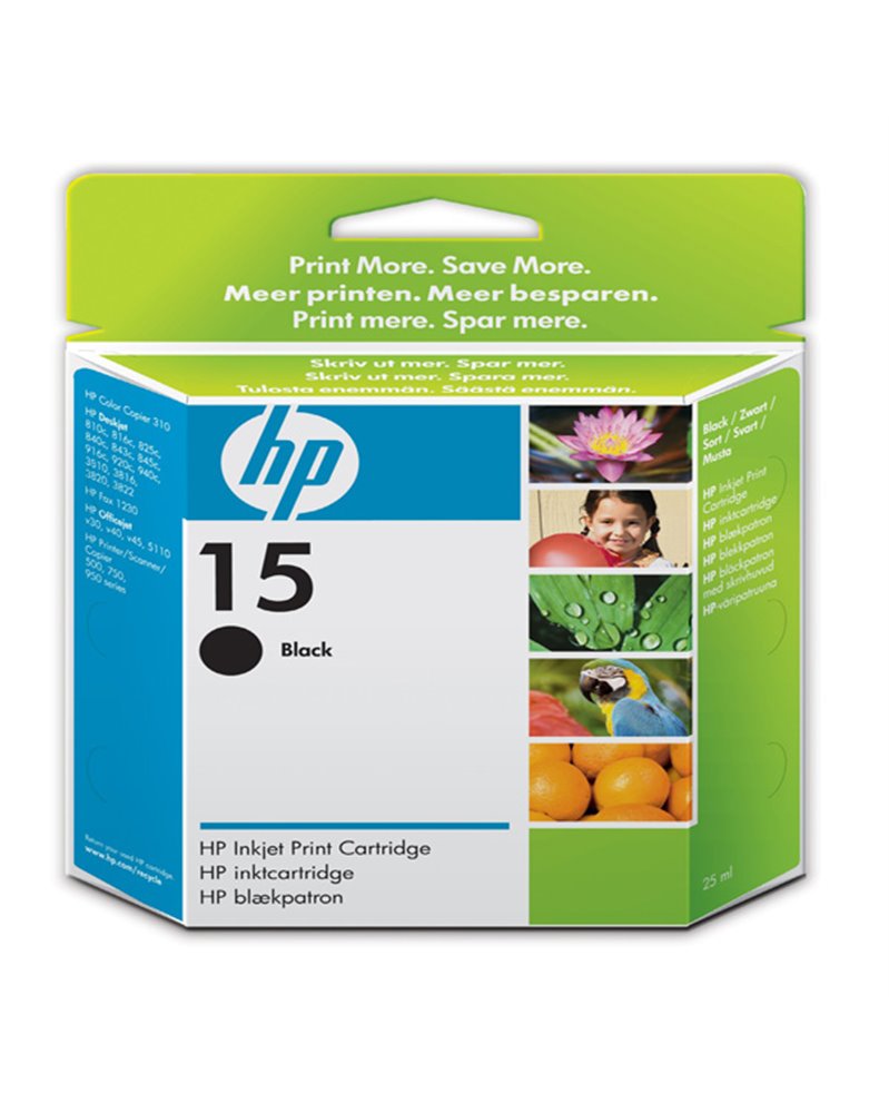 CARTUCCIA A GETTO D'INCHIOSTRO HP N.15 NERO 25ML CARTUCCIA A GETTO D'INCHIOSTRO HP N.15 NERO 25ML