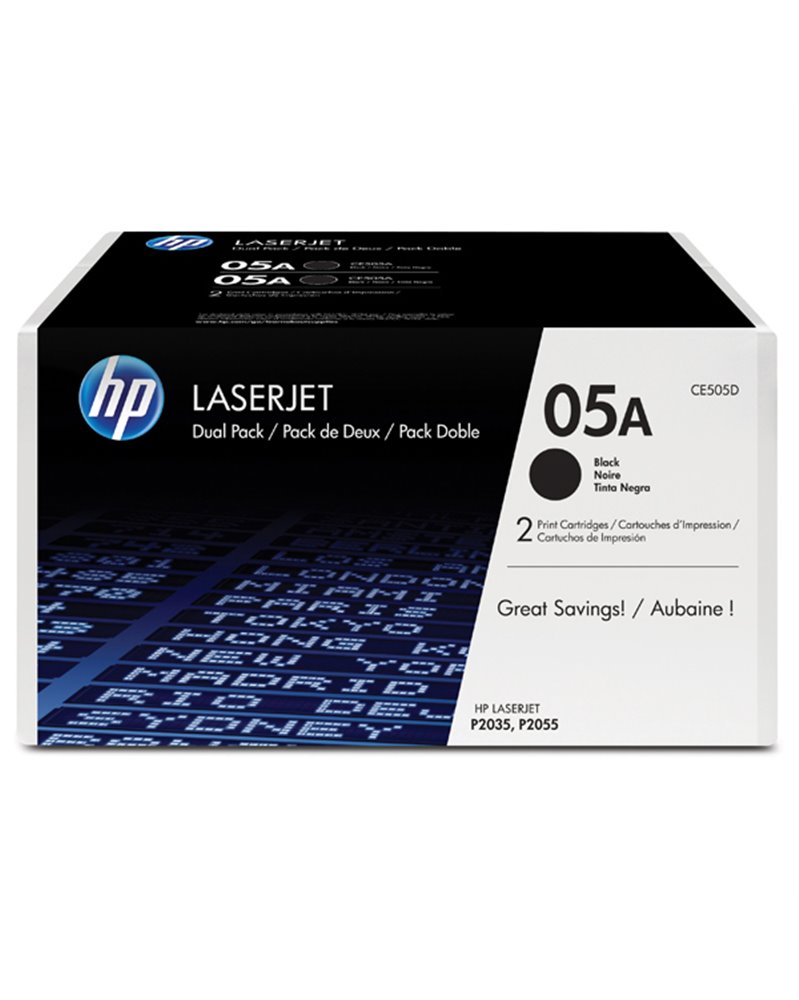 SCATOLA DI 2 CARTUCCE DI STAMPA HP LASERJET HP NR. 05A