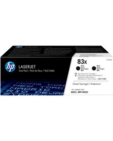 CONFEZIONE DA 2 CARTUCCE TONER NERO ALTA CAPACITA' HP83X