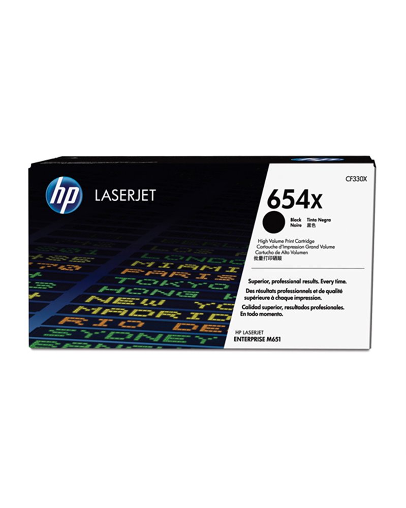 HP 654X TONER CARTRIDGE NERO LASER JET ALTA CAPACITA