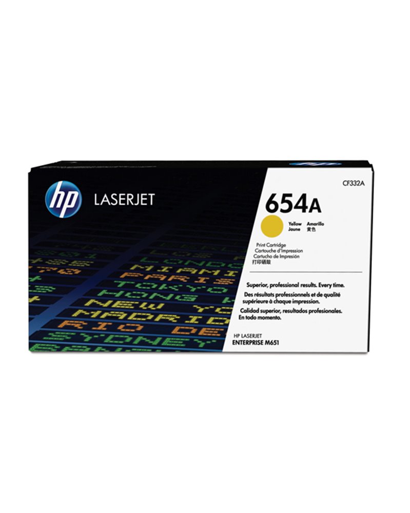 HP 654A TONER CARTRIDGE GIALLO LASER JET