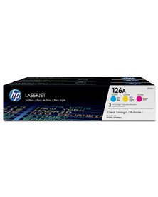 HP126A COLOR TRI-PACK LASERJET TONER CARTRIDGE