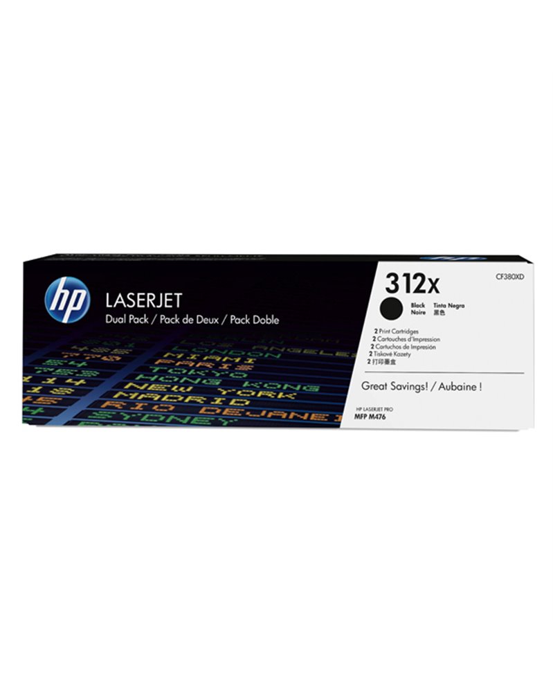 CONFEZIONE 2 TONER NERO HP LASERJET NR.312x