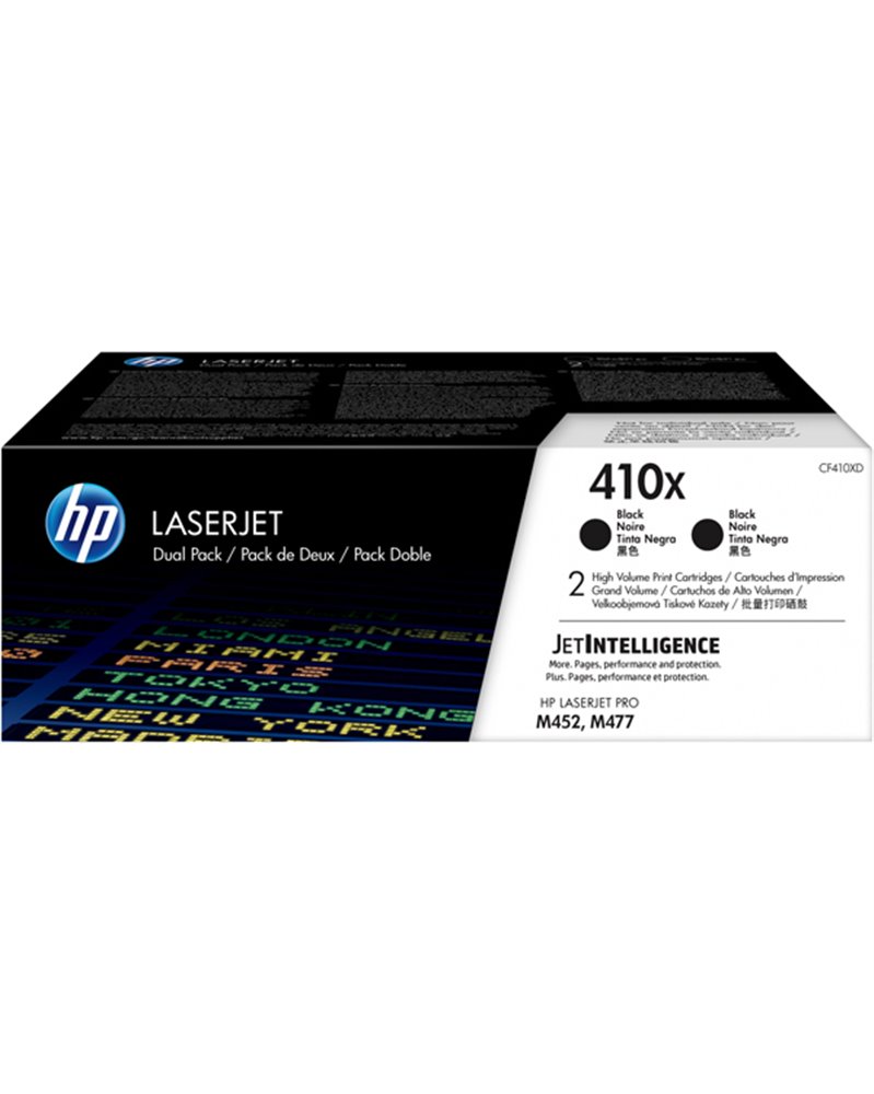 CONFEZIONE DA 2 CARTUCCE TONER NERO ALTA CAPACITA' HP410X