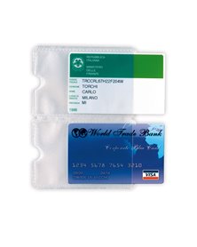 5 BUSTE PORTA CARD 2P TRASP. A 2 TASCHE 5,8X8,7CM