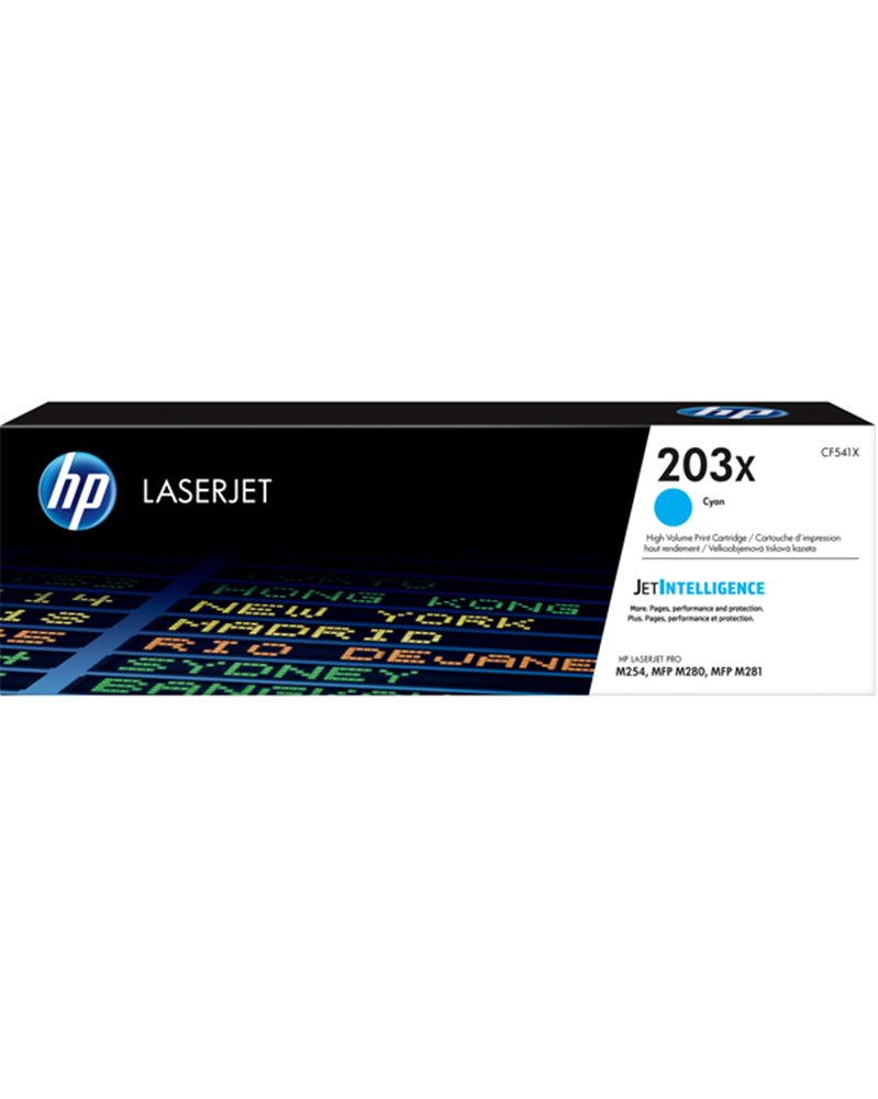 Cartuccia toner ciano originale ad alta capacitA' LaserJet HP 203X_2.500PAG