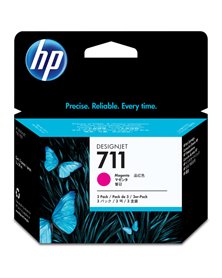 SCATOLA 3 CARTUCCE D'INCHIOSTRO HP 711DA 29 ML MAGENTA