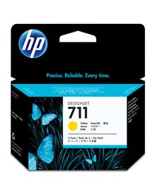 SCATOLA CON 3 CARTUCCE D'INCHIOSTRO HP 711DA 29 ML GIALLO