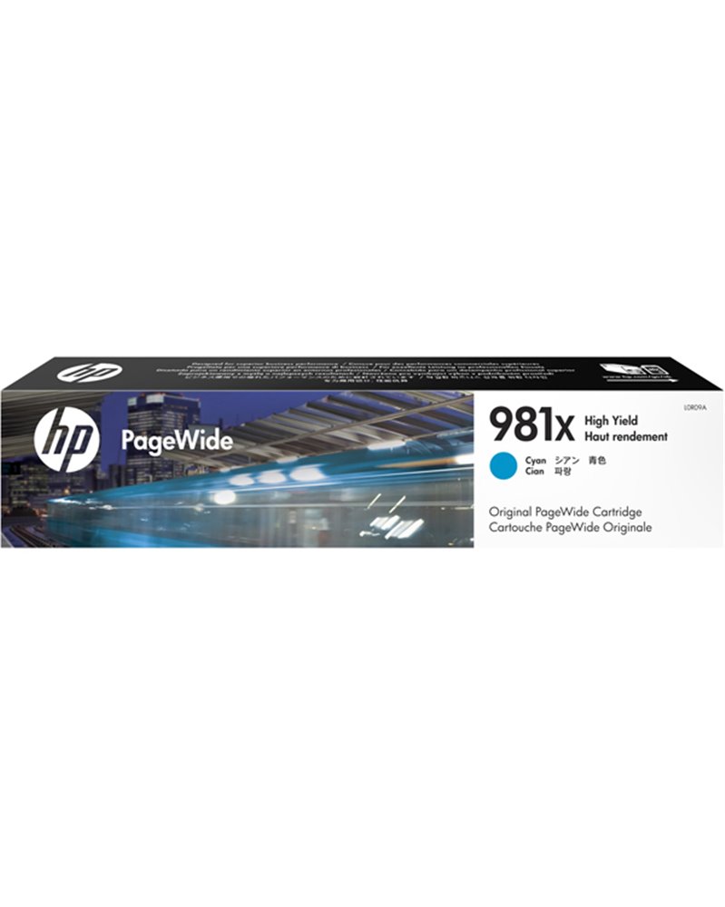 HP 981X INK CARTRIDGE PAGEWIDE CIANO 10.000PAG