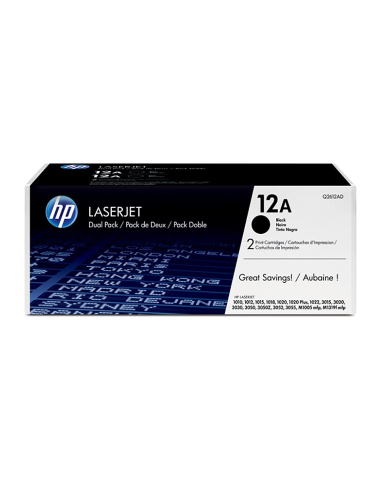 SCATOLA 2 CARTUCCE DI STAMPA HP LASERJET NR. 12A