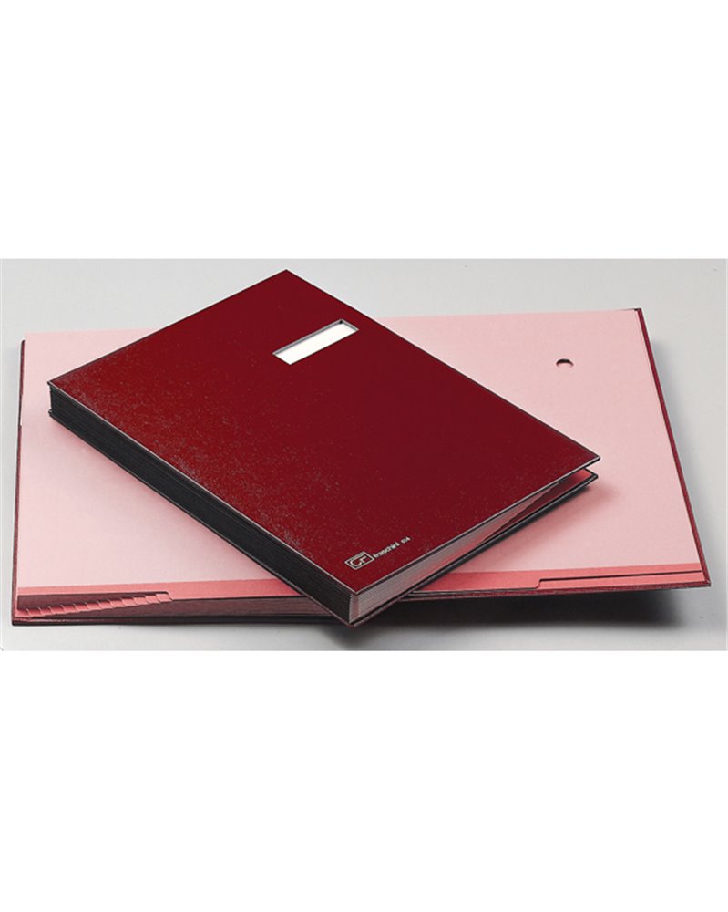 LIBRO FIRMA 14 PAGINE 24X34CM ROSSO 614-A FRASCHINI