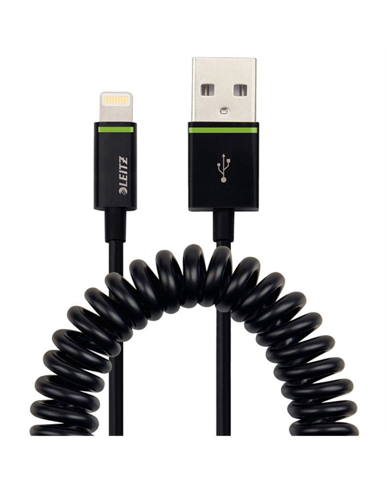 CAVO SPIRALE LIGHTNING A USB 1M NERO LEITZ COMPLETE CAVO SPIRALE LIGHTNING A USB 1M NERO LEITZ COMPLETE
