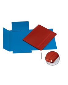 CARTELLINA 3 LEMBI C/ELASTICO FIBRONE 27X37CM ROSSO 75 CDG