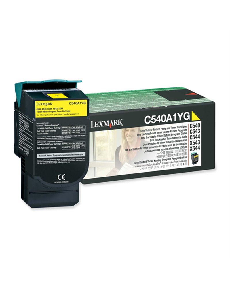 TONER RETURN PROGRAM GIALLO C540 C543 C544 X543 CAPACITA' STANDARD