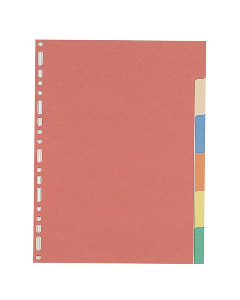 SEPARATORE 21X29,7 6TASTI CARTONCINO COLORATO 240GR FAVORIT