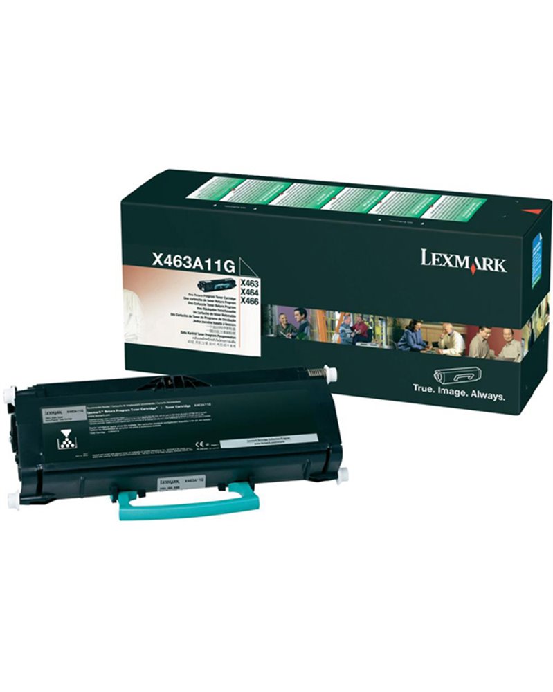 TONER NERO NON RETURN PROGRAM X463 X464 X466 CAPACITA' 3500PG