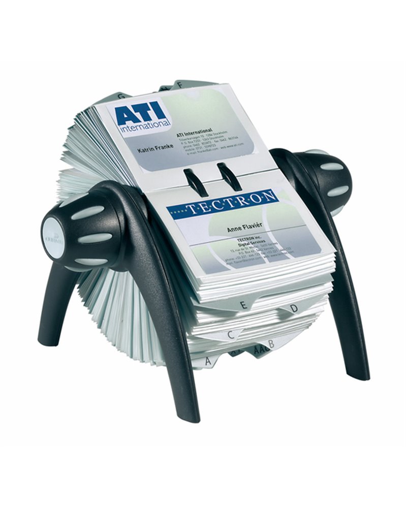 PORTABIGLIETTI DA VISITA ROTATORIO A-Z 400 BIGLIETTI VISIFIX DURABLE