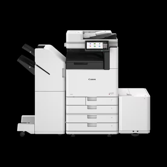 Canon imageFORCE C3122 con finisher esterno e paper deck