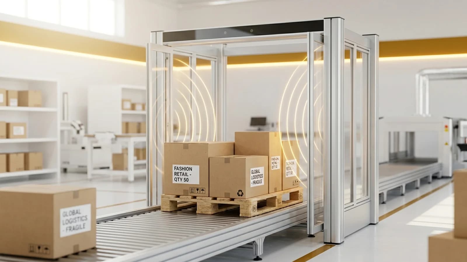 Portale RFID per la lettura automatica dei pallet