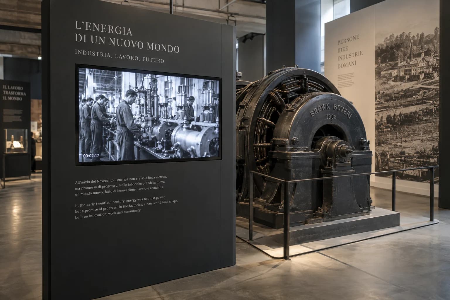 Monitor per musei: approfondimenti, ambientazione illustrativa