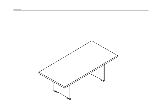 EIDOS PRO TAVOLO RIUNIONE RETTANGOLARE DOPPIO PIEDE IN LEGNO - P.110xH.75xL.220 cm.