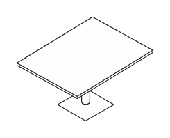 EIDOS PRO TAVOLO RIUNIONE RETTANGOLARE CON SINGOLO PIEDE A COLONNA - P.110xH.75xL.140 cm.