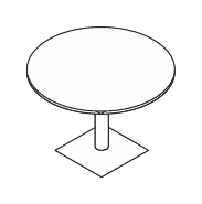 EIDOS PRO TAVOLO RIUNIONE ROTONDO CON SINGOLO PIEDE A COLONNA - Ø.120xH.75 cm.