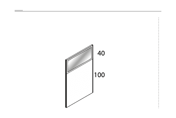 EIDOS PRO PARETINA MODULARE IN LEGNO/VETRO - P.3xH.140xL.80 cm.