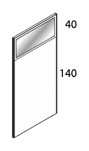 EIDOS PRO PARETINA MODULARE IN LEGNO/VETRO - P.3xH.180xL.80 cm.