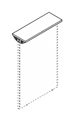 EIDOS PRO TOP LINEARE RECEPTION PER PARETINE - P.32xH.3xL.180 cm.