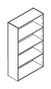 EIDOS PRO LIBRERIA A GIORNO ALTA - P.34xH.201,7xL.90 cm.