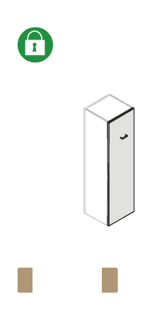 EIDOS PRO ANTA IN LEGNO PER LIBRERIA DA ARCHIVIAZIONE MEDIA DX - P.1,8xH.160xL.45 cm.