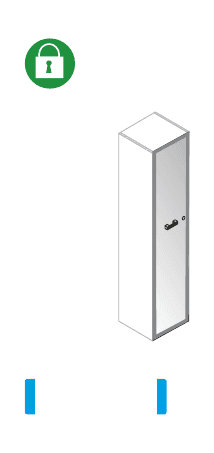EIDOS PRO ANTA IN VETRO SATINATO PER LIBRERIA DA ARCHIVIAZIONE VERSIONE DESTRA - P.2xH.200xL.45 cm.