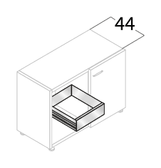 EIDOS PRO TELAIO INTERNO ESTRAIBILE CLASSIFICATORE PER LIBRERIE - P.44xL.45 cm.