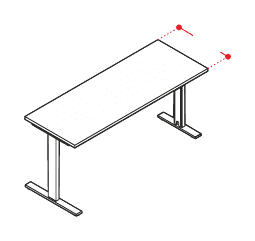 EIDOS PRO SCRIVANIA RETTANGOLARE STRUTTURA GAMBE METALLICHE FISSE - P.60xH.75xL.120 cm.