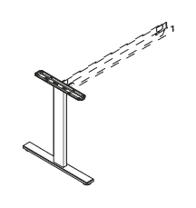 EIDOS PRO GAMBA METALLICA FISSA FINALE PER COMPOSIZIONI - P.71,9xH.80xL.60 cm.