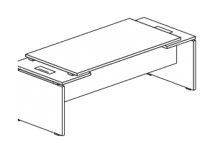 FLUX EVO SCRIVANIA DIREZIONALE PIANO IN LEGNO CON DOPPIO TOP ACCESS LATERALE SPESSORE PIANO mm.38 - P.90xH.75xL.230 cm.