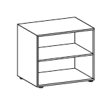 FLUX EVO LIBRERIA A GIORNO H.80 STRUTTURA COLORE ARGENTO TOP STRUTTURALE COLORI MELAMINICO SPESSORE PIANO mm.25 - P.45,1xH.83,9xL.90 cm.
