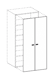 LIBRERIA COPPIA DI ANTE - H.200 cm.