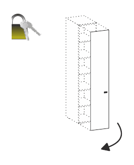 FLUX EVO ANTA IN LEGNO H.240 PER LIBRERIE H.240 APERTURA SX - P.1,8xH.230,2xL.44,7 cm.