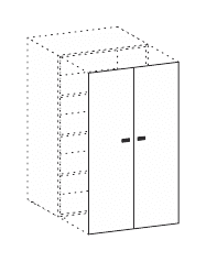 LIBRERIA VETRO TRASPARENTE VERSIONE DX SATINATO - H.160 cm.